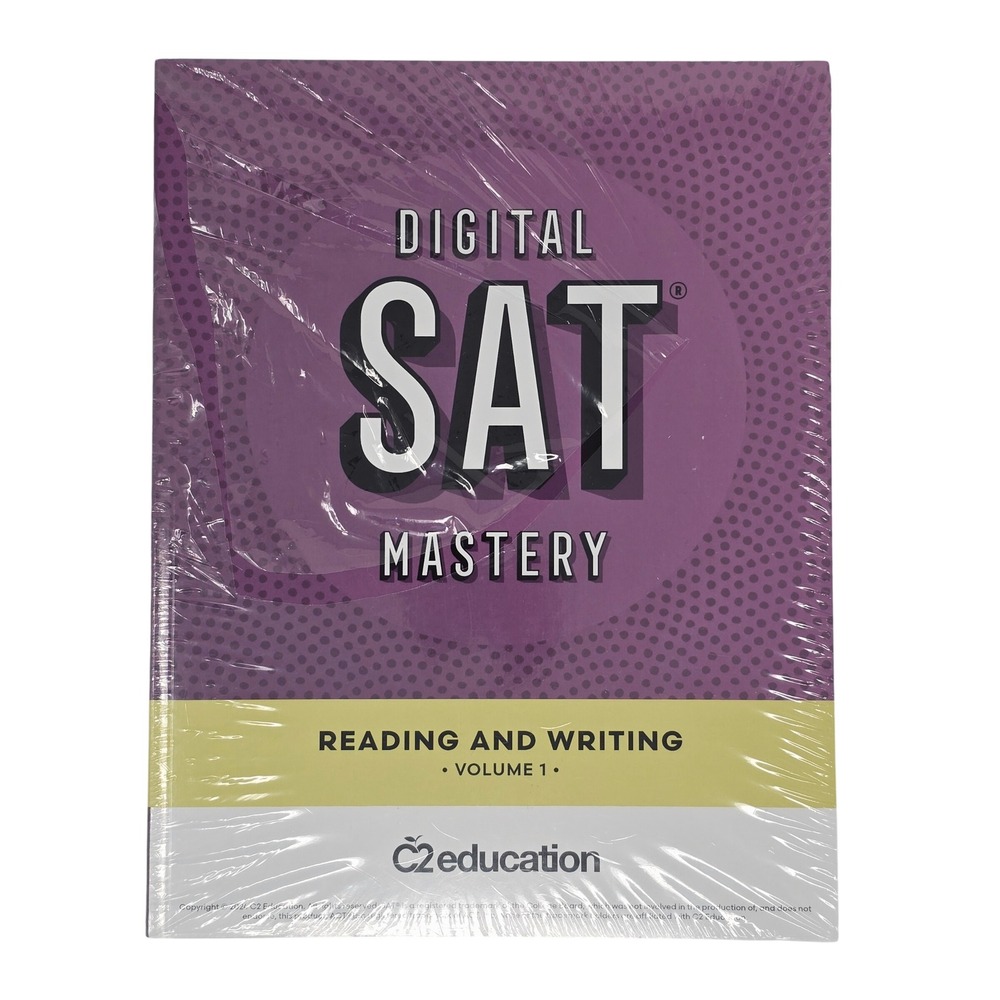 C2 Education Digital SAT Mastery Reading and Writing Volume 1 Study Guide New